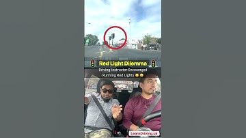Red Light Dilemma: My Driving Instructor Encouraged Running Red Lights? #drivingtest #drivingfails