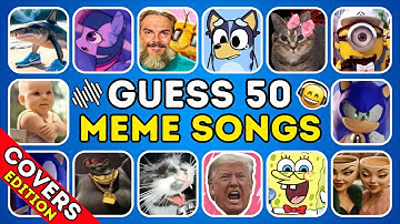 Guess 50 Meme Songs by their Cover | Meme Quiz 2025