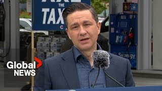 Gas tax getaway? Poilievre pushes Trudeau to give Canadians 