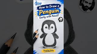 How to Draw a Cute Penguin Easily with Pencil 🐧✏️ #Shorts