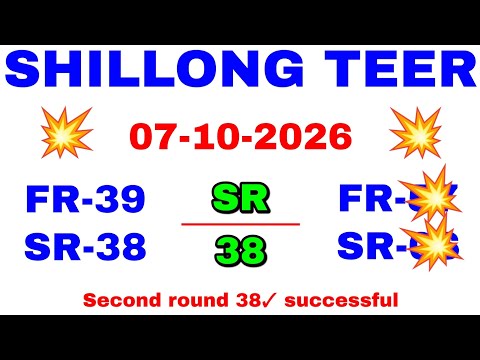Teer Result Fr 39 and Sr 38 Numbers | Shillong Teer Common Numbers Today 07 October