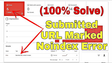 (100% Solve) How to Fix Submitted URL Marked "Noindex" Error in Google Search Console