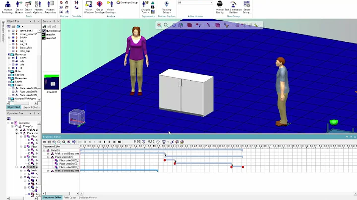 Two Humans Carry One Object Non TSB | Human Simulation | Process Simulate | Tecnomatix |