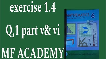 class 6, exercise 1.4, question no 1, part v& vi@manahilfatima-cl1cd