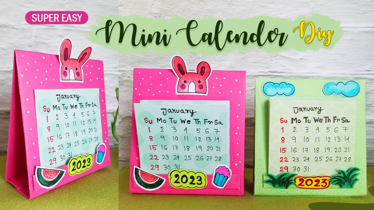 DIY Mini Desk Calendar Easy Paper Mini Calendar Making at Home diy papercraft diycrafts 