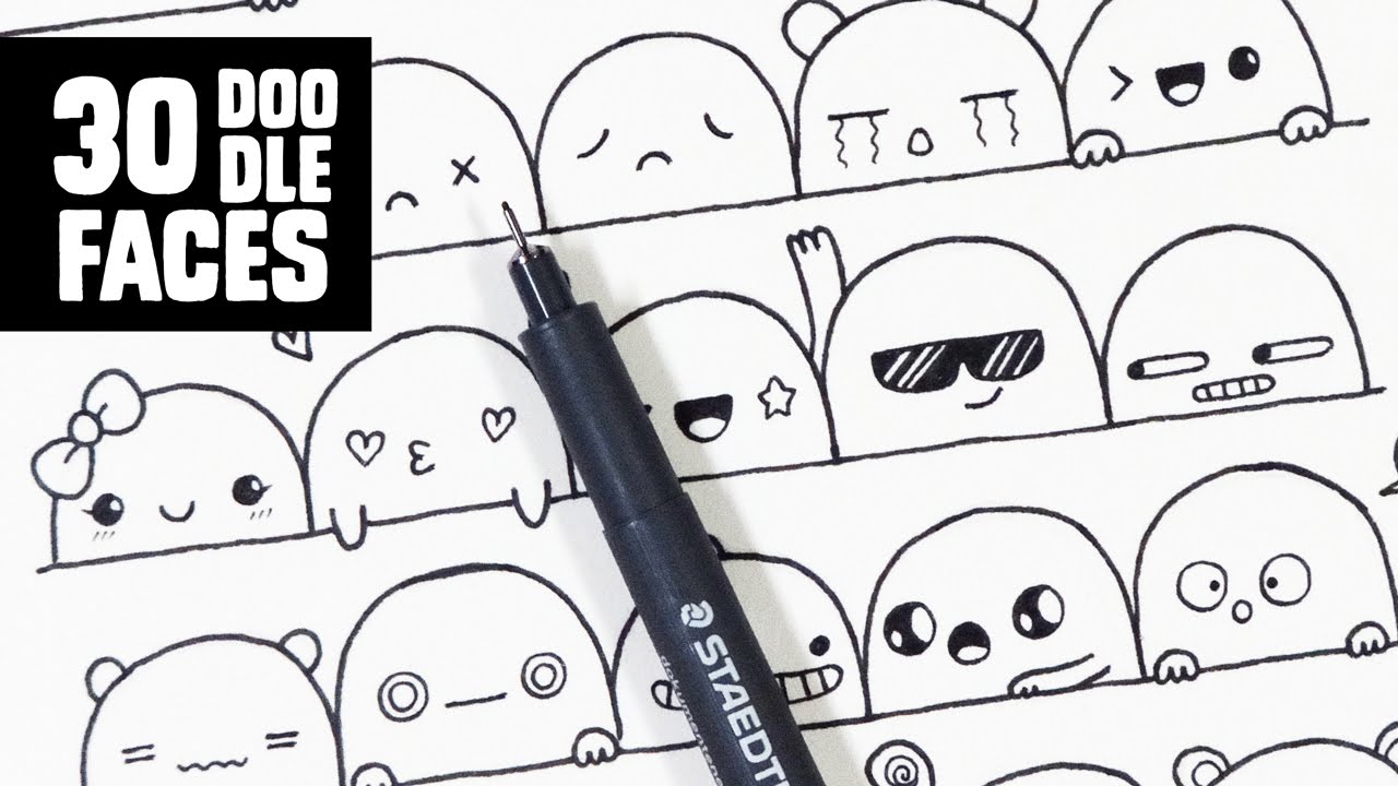 30 Cute Faces Expressions To Doodle YouTube