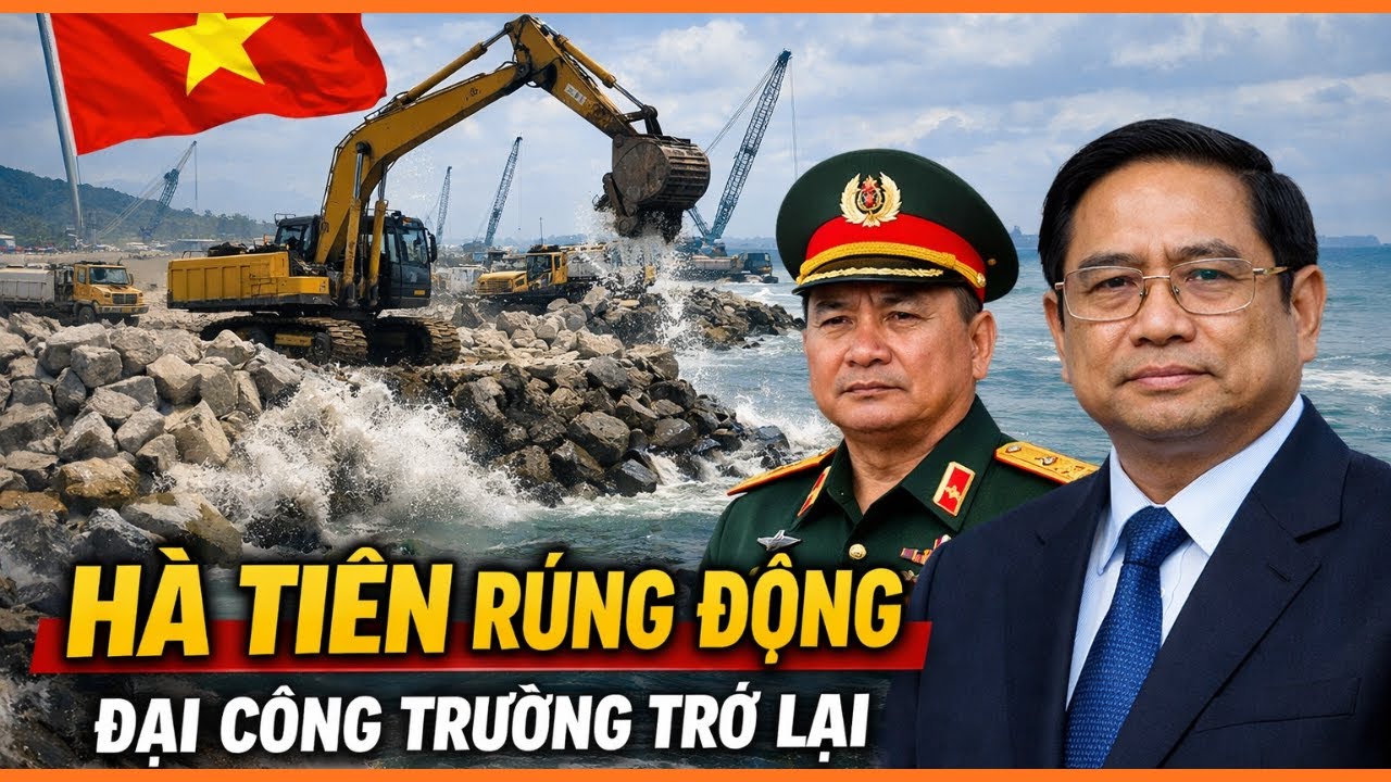HÀ TIÊN RÚNG ĐỘNG KHI ĐẠI CÔNG TRƯỜNG LẤN BIỂN TÁI KHỞI ĐỘNG, TIẾNG ĐÁ ĐỔ GẦM RÚNG LÒNG BIỂN