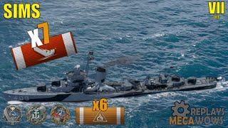 Sims 7 Kills & 80k Damage | World of Warships Gameplay