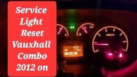 Vauxhall combo 2012 on 2013 2014 2015 2016 2017 Reset Service Light After Oil Change Also Fiat Doblo