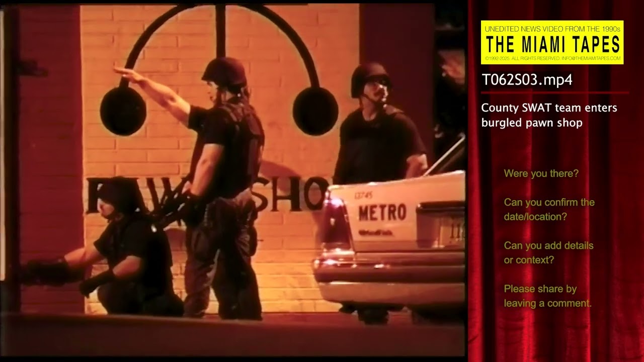 T062S03: County SWAT team enters burgled pawn shop.