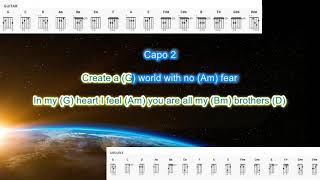 Heal the World (capo 2) by Michael Jackson play along with scrolling guitar chords and lyrics