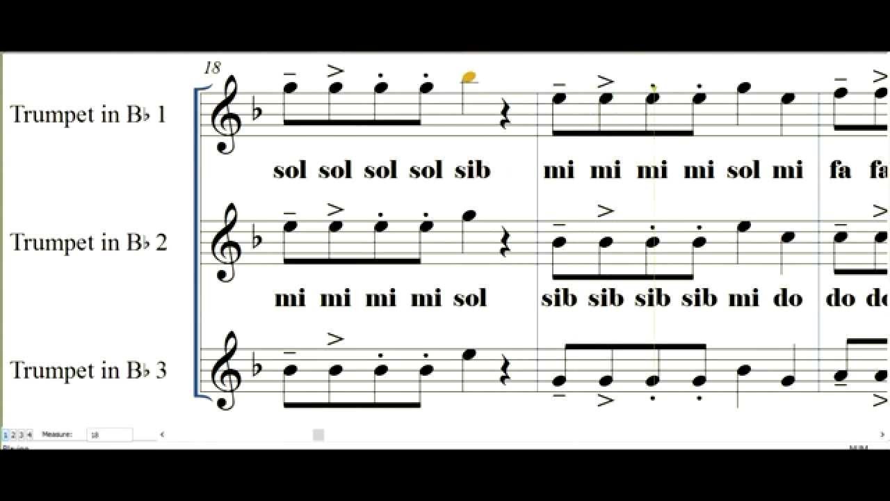 Partitura Musita de la sonora santanera para 3 trompetas con nombre de las  notas - YouTube