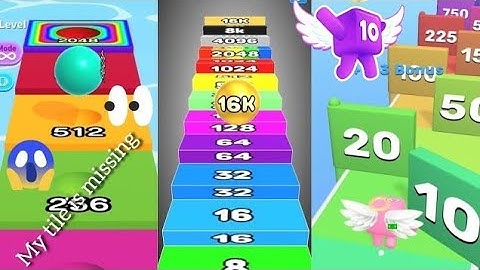 Ball Run 2048 Challenge Merge Number vs Hide ball (draw to smash) brain teaser games level 35