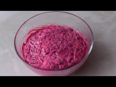 Видео рецепт Детский салат из свеклы