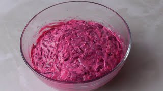 Beet salad.Prepares quickly, and the whole family is full