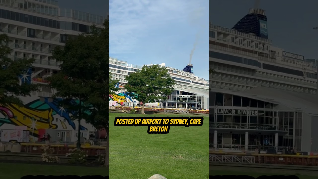 Huge cruise ship in the Port of Sydney Norwegian jewel Cape Breton Island, Nova Scotia, Canada