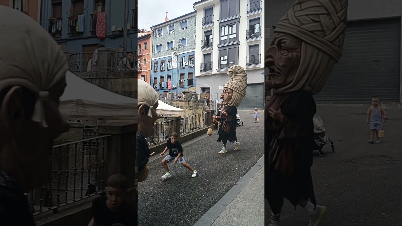 Cabezudos, Fiestas de Soraluze 2025. #baile #fiesta #Buruhandi #cabezudos #Buztintxuri #soraluze