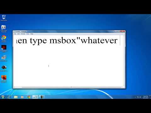 Fake Msgbox Virus