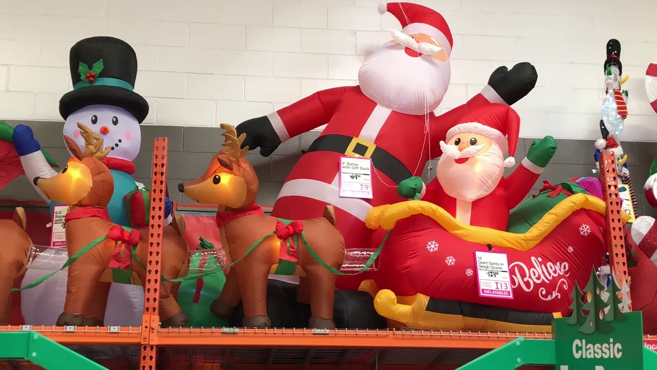 Christmas Inflatables at Home Depot - YouTube