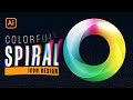 Create AMAZING Colorful Spiral Icon | Illustrator Tutorial
