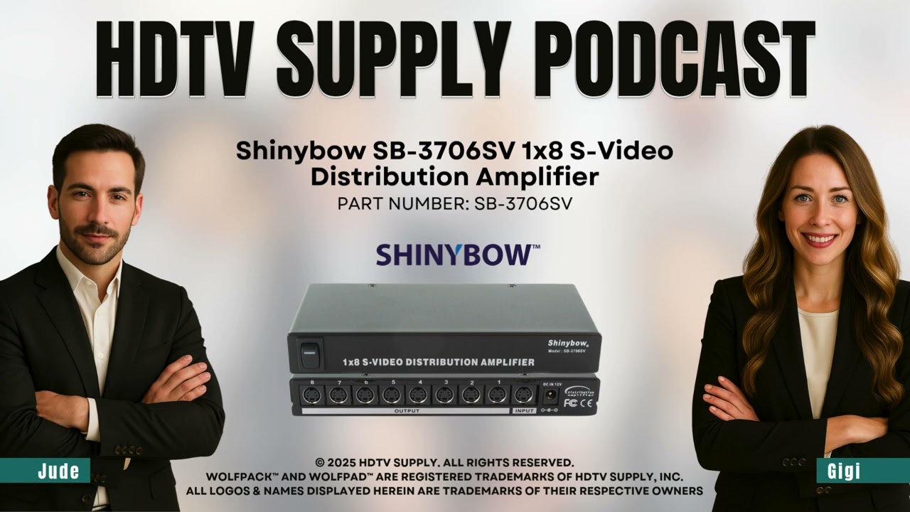 Shinybow SB-3706SV 1x8 S-Video Distribution Amplifier