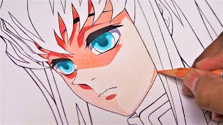 How To Draw MIST HASHIRA - Muichiro Tokito || Demon Slayer (鬼滅の刃)