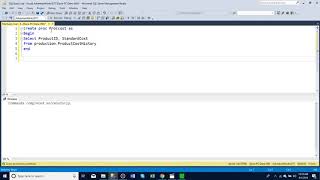 How to create stored procedures in SQL server manager