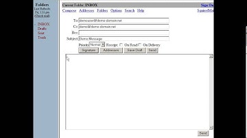 SquirrelMail - Sending an email