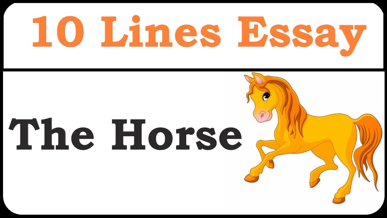 the horse essay 10 lines for class 1