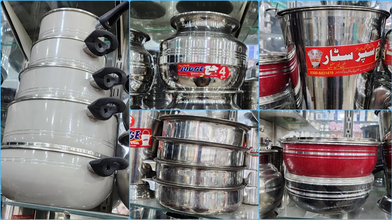 Asia's Biggest Stainless Steel Bartan Wholesale Market Gujranwala/NonstickCookwareSet/PressureCooker