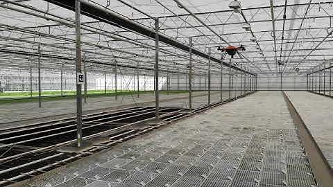 Fully automated drone in greenhouse. Germination rate detection in vegetables plants.