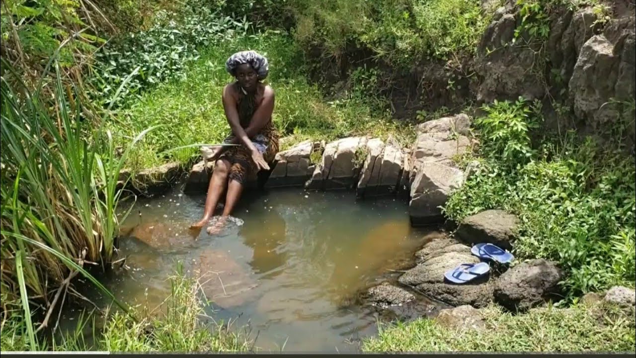 Beautiful River Shower In Tanzanian Village #africa - YouTube