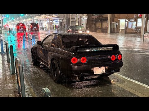 POV Drive In Kyoto R32 GT R In The Rain 4K