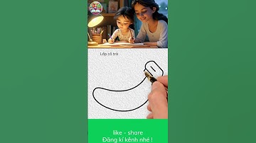 vẽ quả chuối đẹp và nhanh nhất - cô trà  #drawing #shorts
