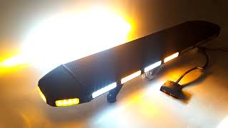 108 LED 46 324W AMBER&WHITE EMERGENCY BEACON WARNING TRUCK TOW STROBE LIGHT BAR