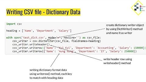Working with CSV file type (PDS13 by Myanmar Data Science)