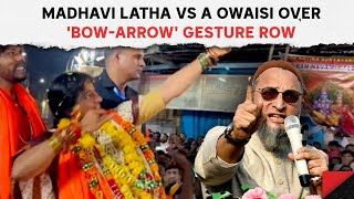 Asaduddin Owaisi Vs Madhavi Latha Over Viral Video: ‘Bow-Arrow’ Gesture Row In Hyderabad