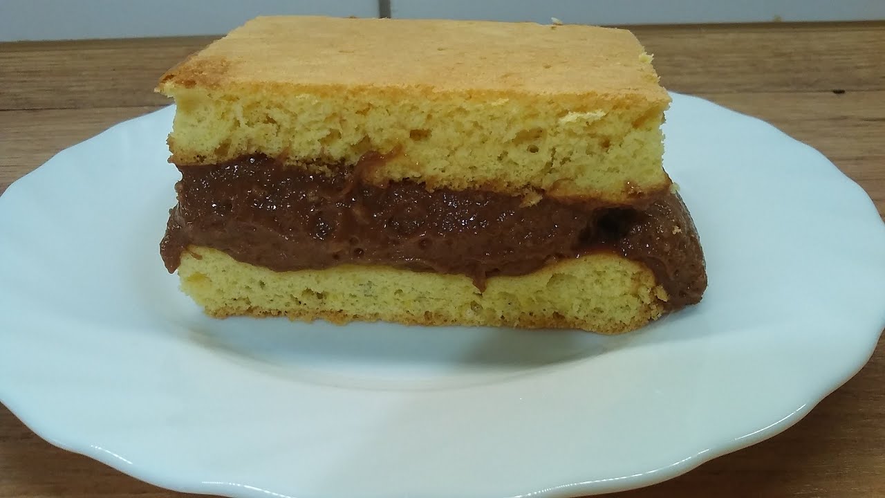 Extra gyors vizes piskóta nutellás krémmel :-) Extra fast water sponge cake with nutella cream :-)