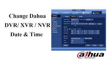 How To Set Your Dahua DVR / XVR / NVR Date & Time