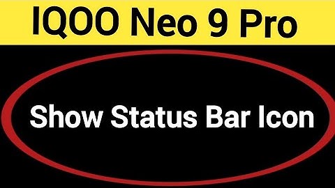How to show status bar icon, iqoo Neo 9 pro me status bar icon Kaise lagaen