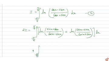 Using integral  `int_0^(-pi/2)ln(sinx)dx=-int_0^piln(secx)dx=-pi/2ln2 and int_0^(pi/2)ln(tanx)
