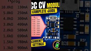 🔥 TP4056 Module Current Settings Chart | Easy Guide #viral shorts  #youtubeshorts