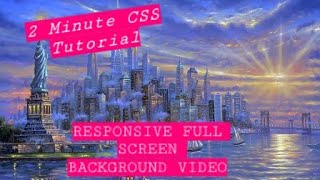 Responsive Full Screen Background Video With Pure CSS