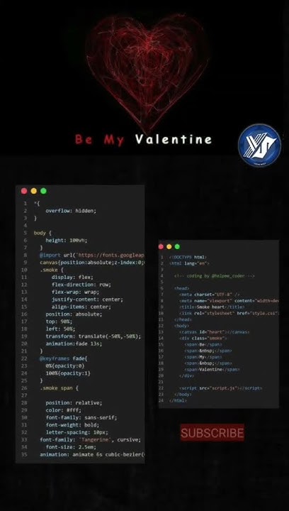 Valentine's day card using HTML CSS JavaScript #html #css #javascript ...