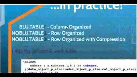 4. IBM DB2 BLU Acceleration - Saving Storage (English)