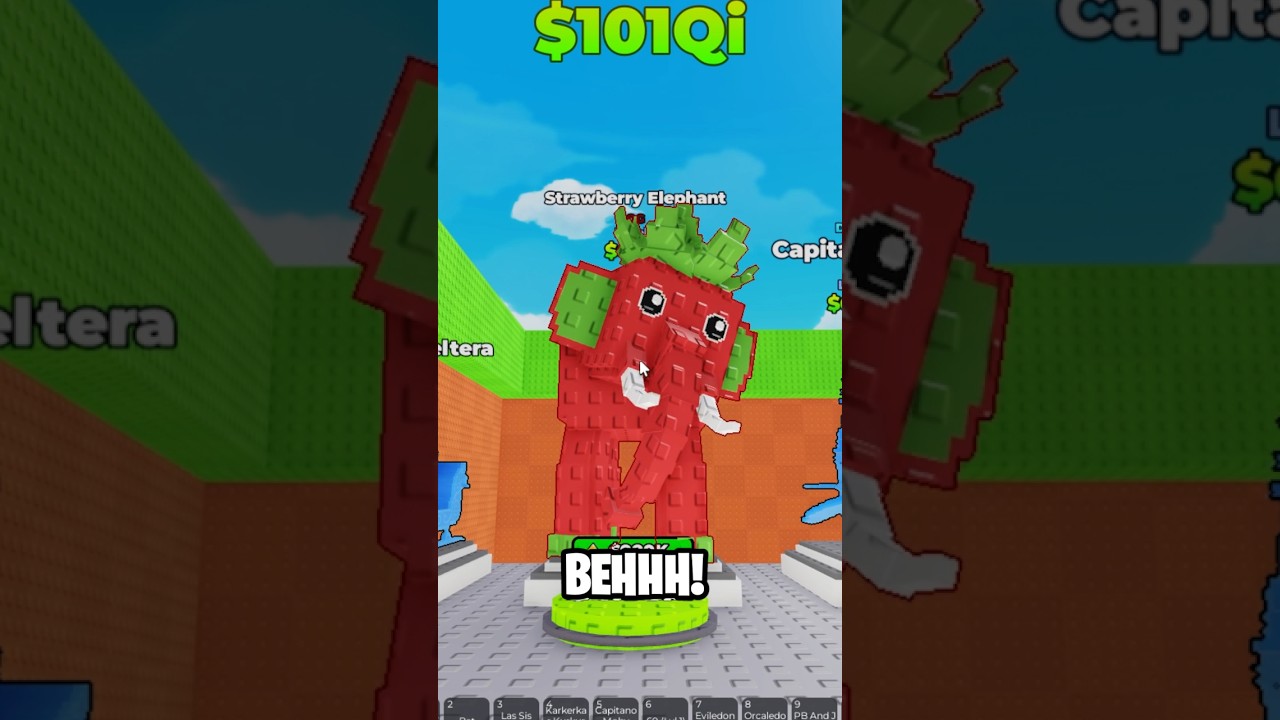 MODAL NEKAT! Fuse 46% Demi OG Strawberry Elephant, Hoki Gak?! #roblox #ogbrainrot #short