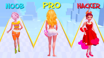 NOOB vs PRO vs HACKER in Dress Up Run 3D