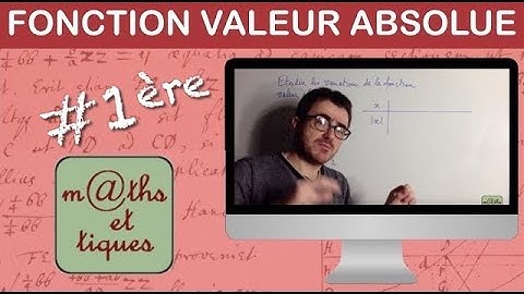 Etudier les variations de la fonction valeur absolue - Première