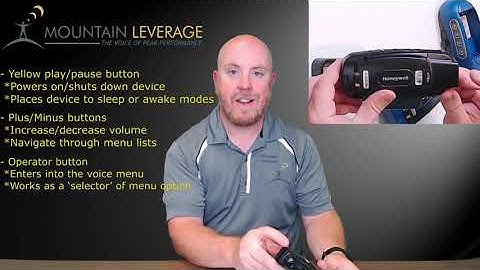 Honeywell Vocollect Talkman - Buttons on the device