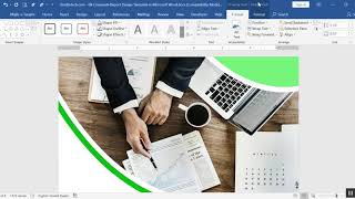 Information Free Photoshop-like Corporate Report Design Template in Ms Word Update
